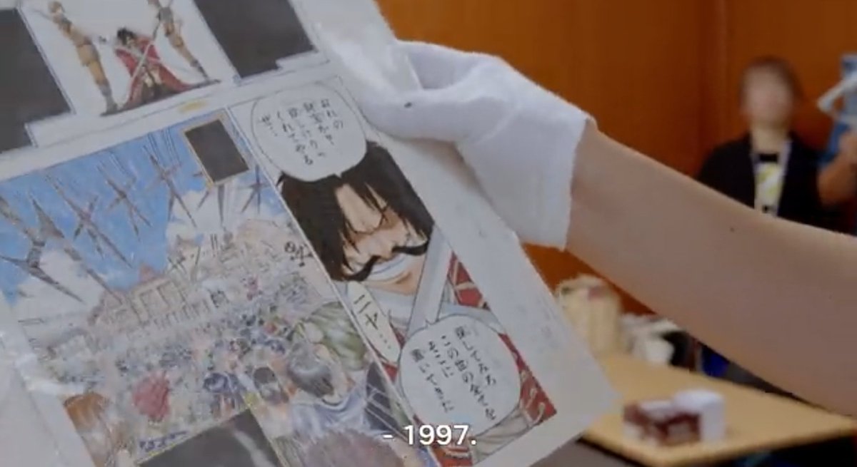 onepiecepassion's tweet photo. L'acteur qui joue le role de #luffy dans la serie #ONEPIECE #netflix a eu la chance de visiter les studios de la #shueisha mais en plus il a pu voir le saint graal de tout fan de #onepiece : le premier chapitre original dessiné par #Eiichiro #Oda. https://t.co/dok5gdPPTM