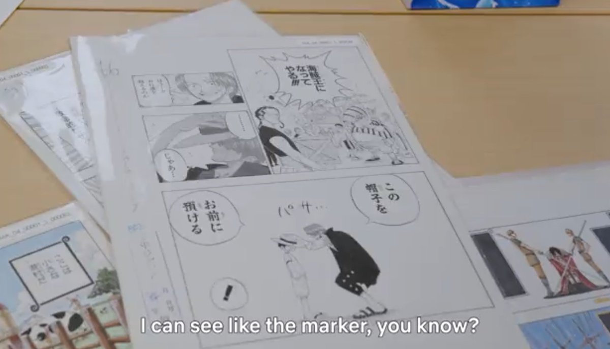 onepiecepassion's tweet photo. L'acteur qui joue le role de #luffy dans la serie #ONEPIECE #netflix a eu la chance de visiter les studios de la #shueisha mais en plus il a pu voir le saint graal de tout fan de #onepiece : le premier chapitre original dessiné par #Eiichiro #Oda. https://t.co/dok5gdPPTM