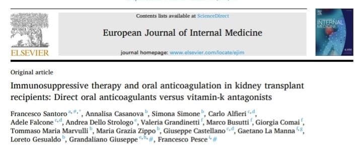 FraSantoroMD's tweet photo. 🎯Can we use DOACS for #AFib in kidney transplant recipients treated with immunosuppressive therapy❓ 

Check our data from a great collaboration with italian nefrologists 🫀 🧠! Today Pubblished in @EJIM_journal 

👉 https://t.co/pHymhX0XTD

#CardioTwitter #eppeps #kidney https://t.co/jRh61xCKox