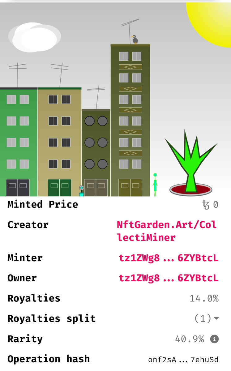 NftgardenArt's tweet photo. Por el momento este es el #NFT más raro de la #colección #colorfulstreets de #fxhash con un 40% de rareza(más bajo, más raro).
Que esperas para tener el tuyo? https://t.co/4InzhYKiAR
#generativeart #javascript #p5js #codeart #free https://t.co/NxI1sYgeCW