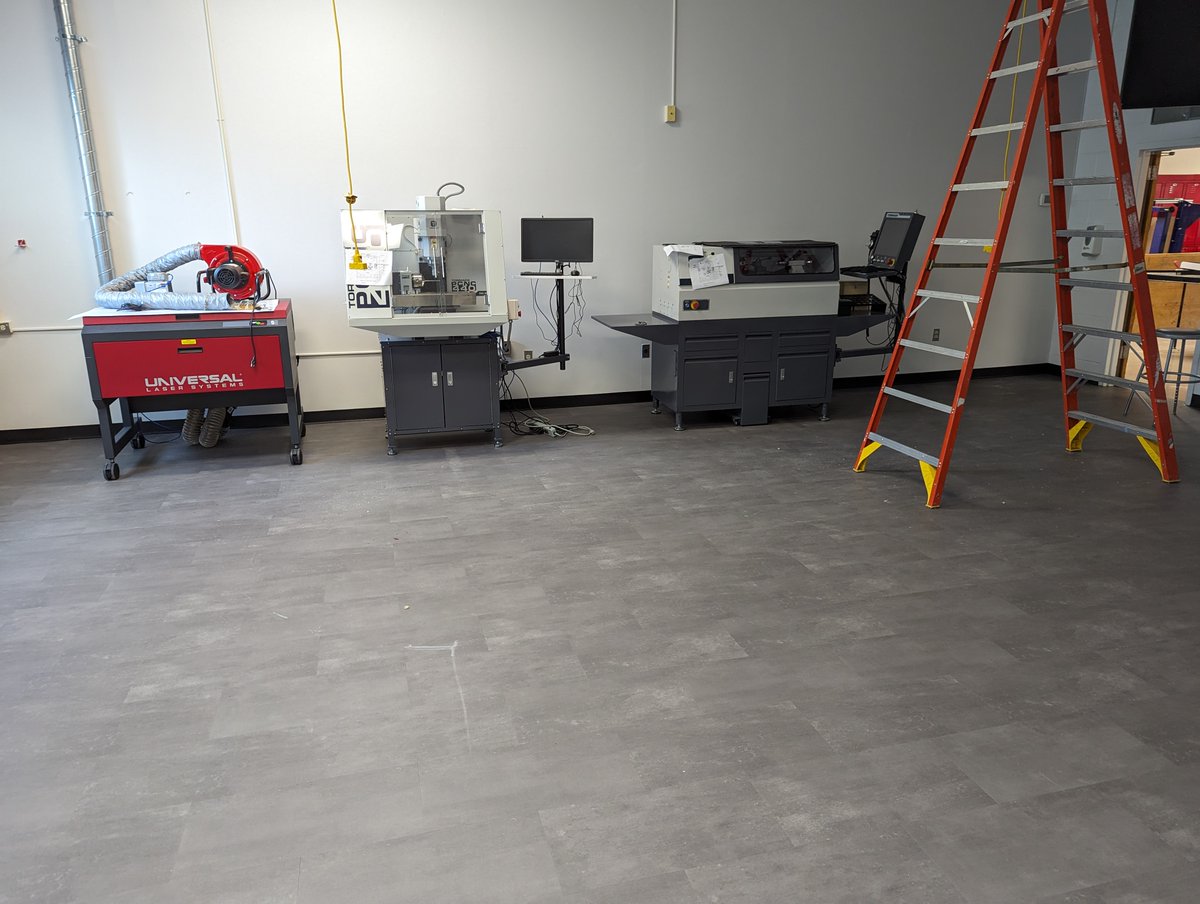 HighPointSTEM's tweet image. Incredibly excited about the completion of the flooring updates in our @HPRwildcats #MakerLab and Materials Processing Room!    Next up...electrical upgrades and new furniture!  #stem @SeamusWCampbell @iteea @JonTallamy  @NJTEEA