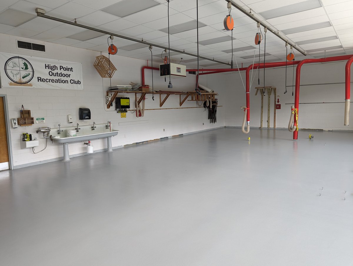 HighPointSTEM's tweet image. Incredibly excited about the completion of the flooring updates in our @HPRwildcats #MakerLab and Materials Processing Room!    Next up...electrical upgrades and new furniture!  #stem @SeamusWCampbell @iteea @JonTallamy  @NJTEEA
