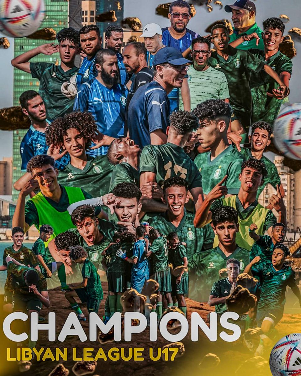 كــبــارنا وصــغارنــا 🎼
الزعــيــم الرقــم واحــد 🥇
أشــبــال الأهــلـي أبــطـال ليــبــيـا 🏆
الــف مــبــروك يــا ابــطــال 👏

CHAMPION 🏆🥇🏅