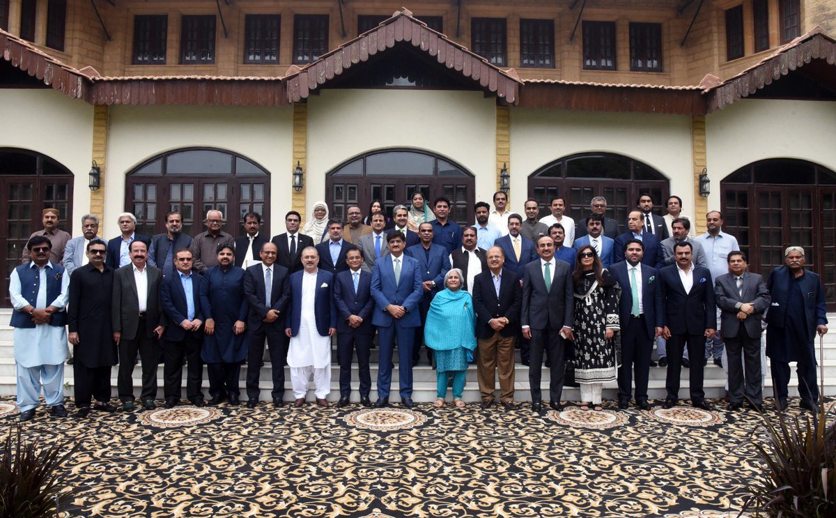 JavedNLaghari's tweet photo. Farewell meeting  &amp; group photo of Sindh Cabinet. CM Sindh   @MuradAliShahPPP  &amp; all cabinet members are in one frame. This is the PPP leadership who gave this opportunity to a worker like me. Thanks my leadership @BBhuttoZardari &amp; @FaryalTalpurPk i served as SACM. https://t.co/FYaloCfL1I