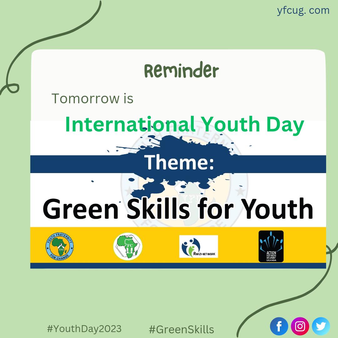 🥳As we get ready for tomorrow, let's think about involving youth in the green shift: the move towards an eco-friendly world. Success relies on developing #GreenSkills, crucial for younger generations to contribute to this transition over a longer period. #YouthDay2023 @UN4Youth