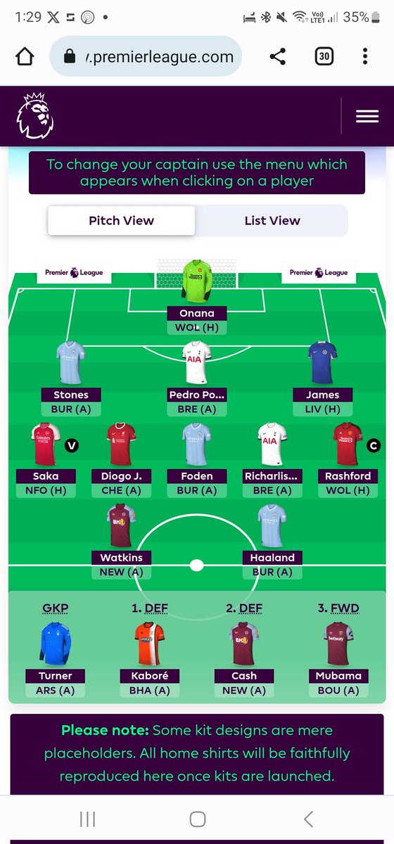 FPLSPARKY's tweet photo. #GW1 https://t.co/uirZDEa9Fx