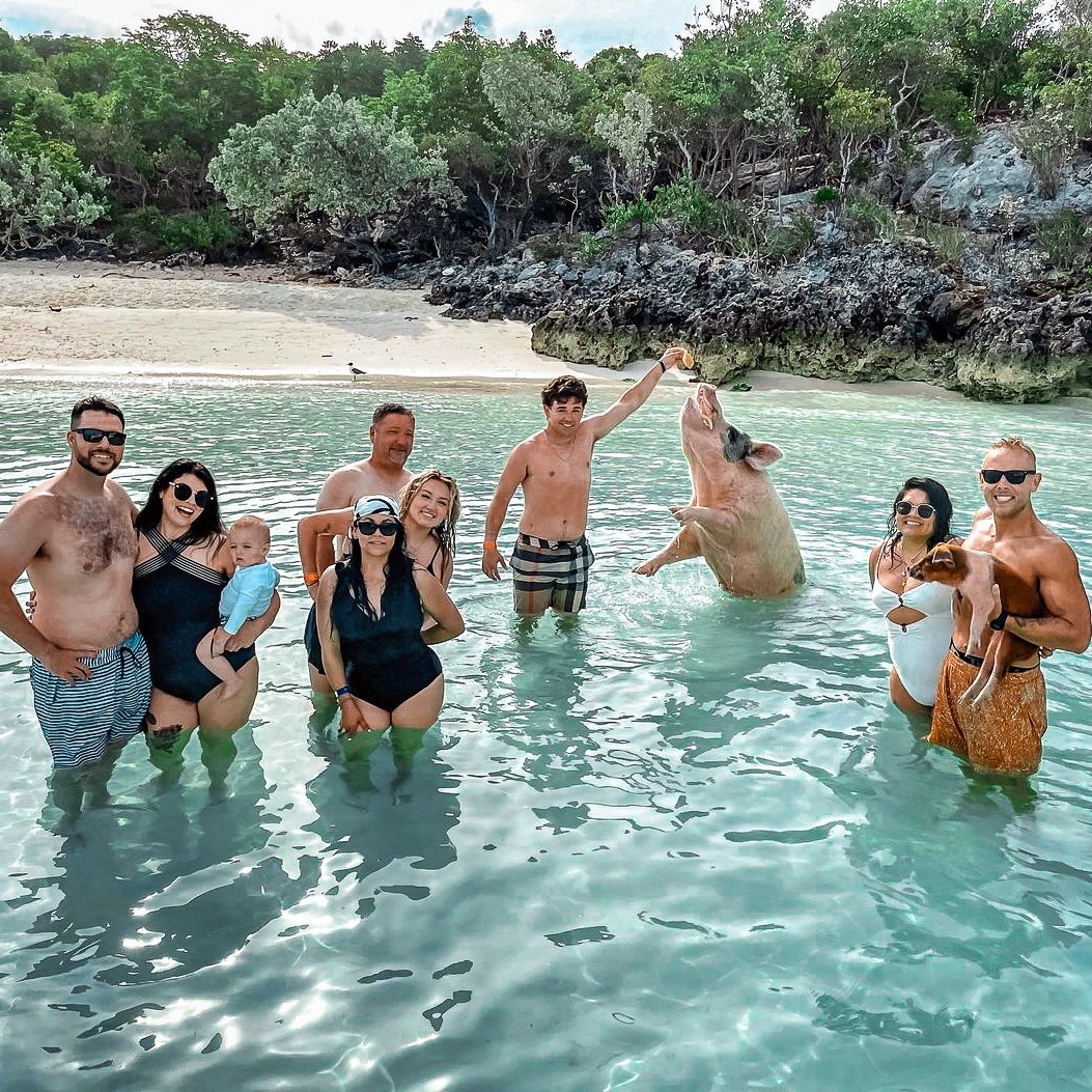 Sail away on a half-day to meet Exuma's swimming pigs, and explore Pig Island &amp; beyond. We'll take care of your needs &amp; immerse you in our island paradise with warm, friendly service! 🐽🌴 bit.ly/44DzHUS

📷: Steph C.