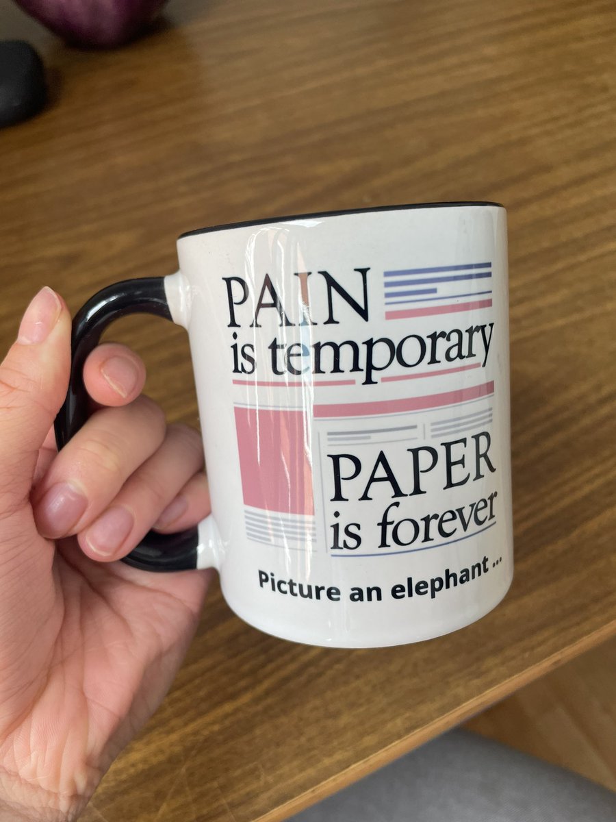 Daily reminder that pain is temporary, paper is forever 😅😆

Thanks, <a href="/SeanCMcWatt/">Sean McWatt</a>!

🐘 #iykyk