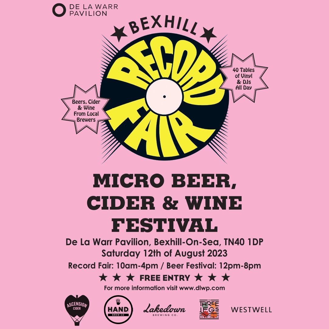 #Bexhill #EastSussex #RecordFair #BeerFestival #CiderFestival #WineFestival