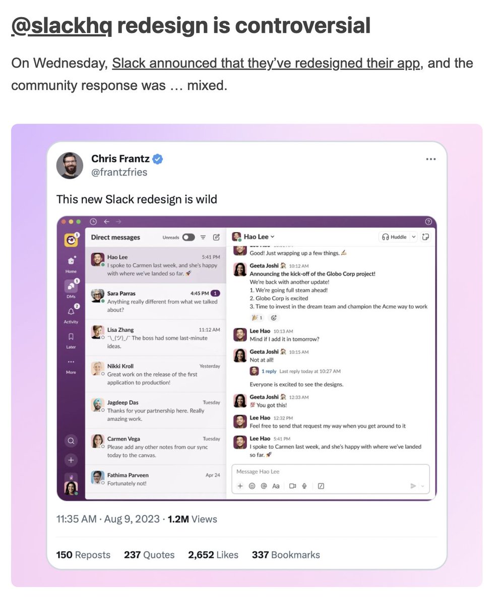 Nunca dejará de ser controversial:

✅ Un rediseño de un producto
✅ Un rebranding
✅ Comic Sans font