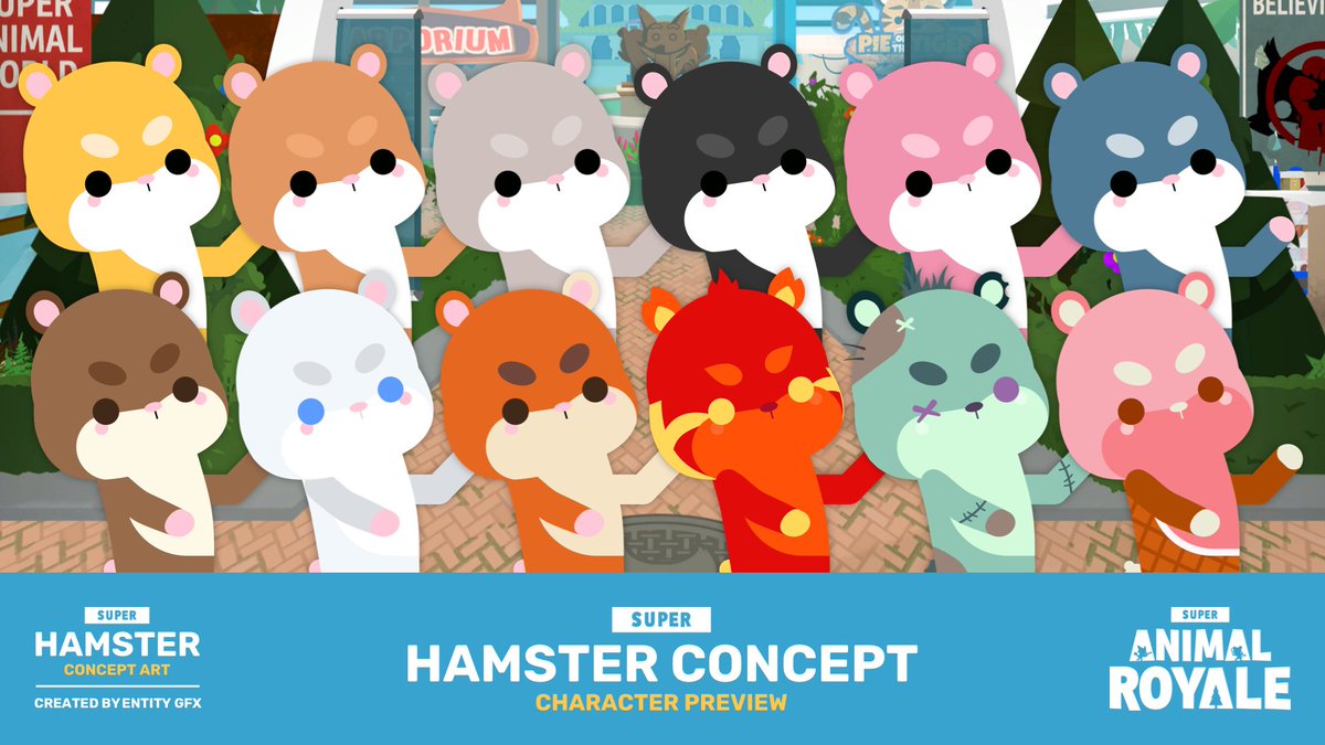 EntityDT's tweet photo. Super Animal Royale 🦊
Super Hamster Concept 🐹 - Created by Me
@Entity_GFX_ @AnimalRoyale @PixileStudios
#superanimalroyale #sar #pixilestudio #modus #art #conceptart #xbox #pc https://t.co/FQ5GZya81V
