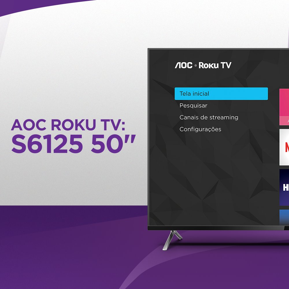 RokuBrasil's tweet photo. Aproveite mais de 5.000 canais gratuitos e pagos, com filmes e seriados em uma interface descomplicada, com qualidade 4K e Dolby Atmos/Vision em uma tela de 50 polegadas para você não perder nada!
Adquira já a sua AOC Roku TV S6125 50". Link na bio 💜
#smarTV #TV4k #RokuBrasil https://t.co/xx01gVo4Cr