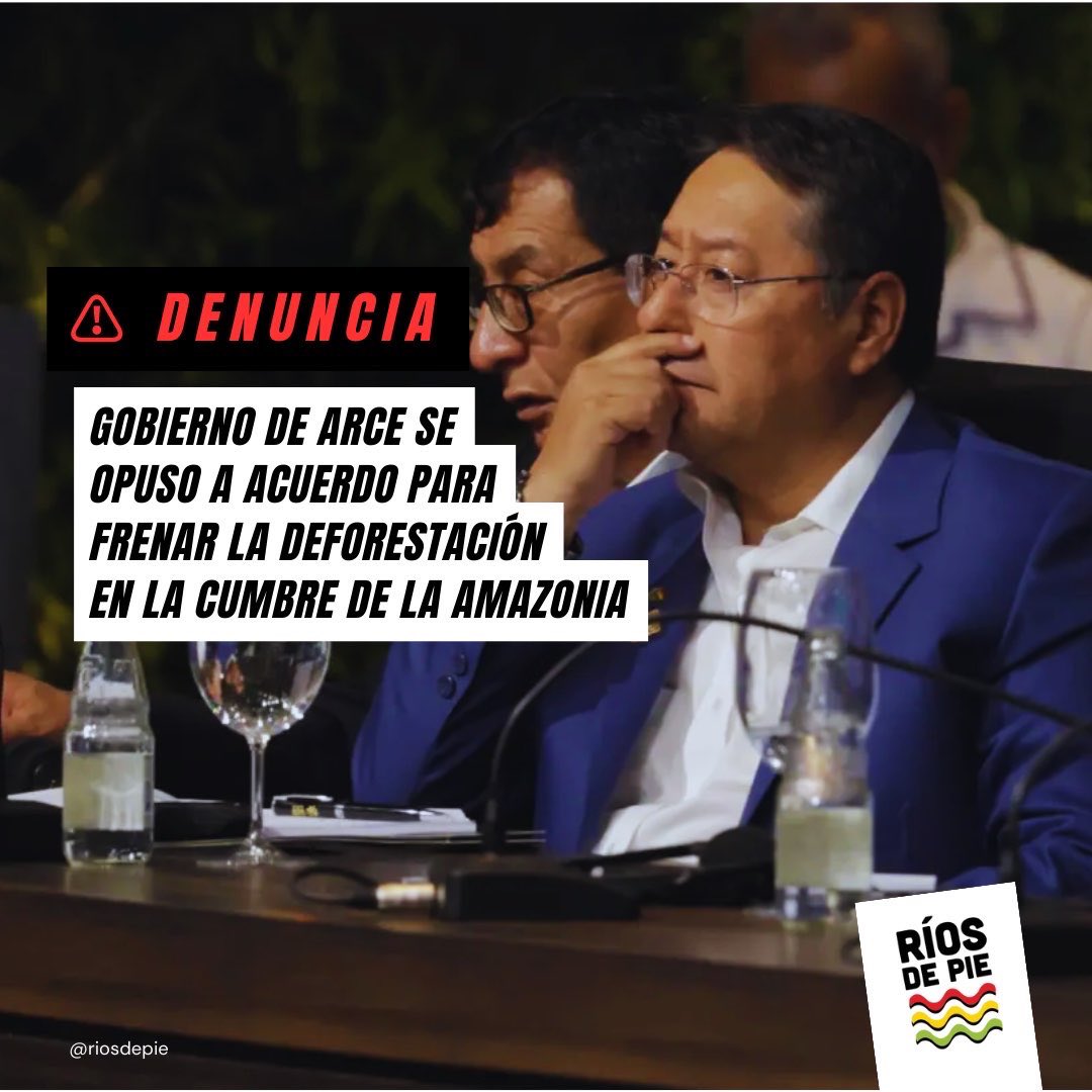 JhanisseVDaza's tweet photo. 🚨 THE ARCE GOVERNMENT OPPOSED AGREEMENTS TO HALT DEFORESTATION AT AMAZON SUMMIT #Bolivia

Press reports indicate that the Luis Arce government actively worked against the crucial declaration of the Organization of the Amazon Cooperation Treaty #AmazonSummit https://t.co/BwXt9ZtiIt