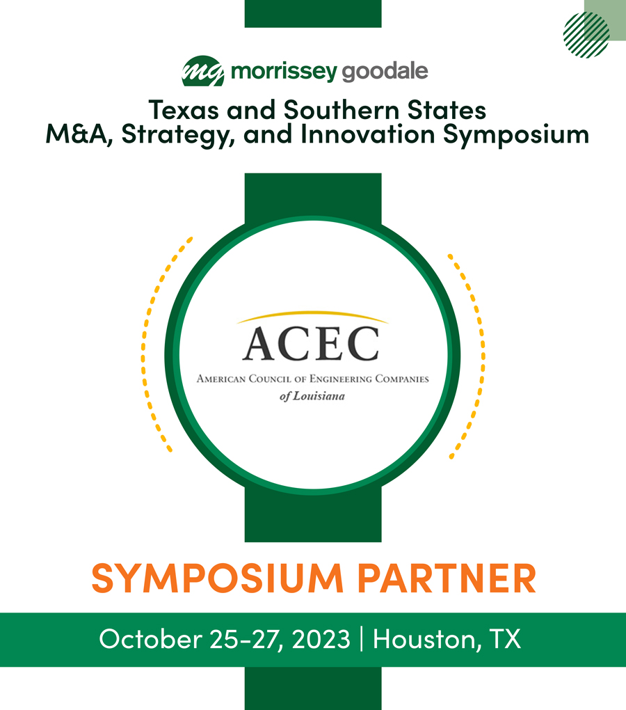 #Event We'd like to thank <a href="/ACECLouisiana/">ACEC/Louisiana</a> for its support and becoming a Texas and Southern States M&amp;A, Strategy, and Innovation Symposium Partner!

#AE #symposium #thankyou #partnership #houston
