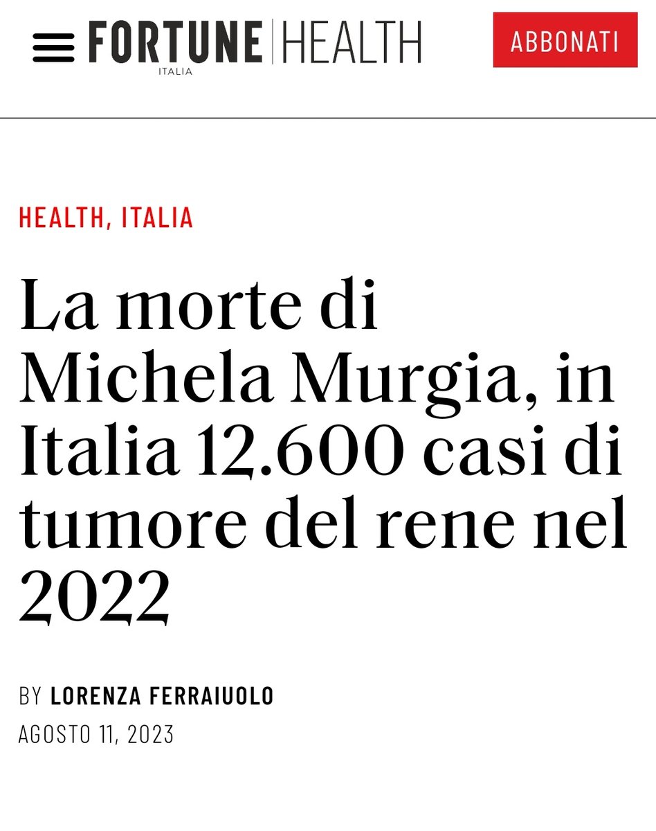 Michela Murgia sapeva che non ce l’avrebbe fatta. “È terribile, ma questo non deve farci dimenticare che ogni storia è a sé”, dice a <a href="/fortuneitalia/">Fortune Italia</a> Iannelli  <a href="/aimac_it/">Helpline AIMaC</a>, infondendo speranza a tutti coloro che combattono contro un tumore. Qui l'intervista urly.it/3wrbp