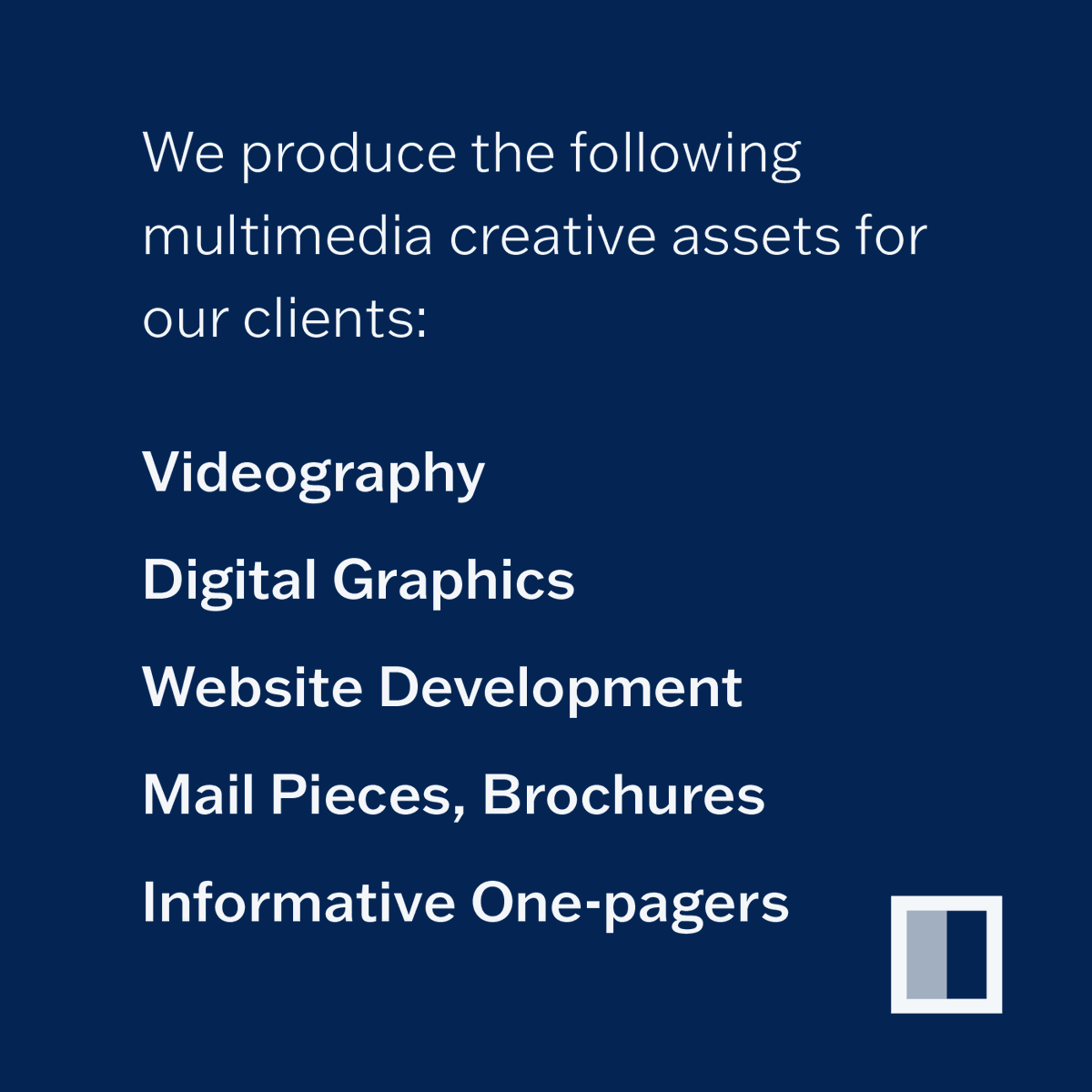 FellsGroup's tweet photo. Fells Group produces creative campaign assets for clients across mediums. We follow our “3 Cs model” when approaching creative development. Material must be Consistent, Clear, and Compelling. In an oversaturated media environment, robust graphic design and videos must not only provide campaigns legitimacy, but also stand-out within the few seconds that someone views it on their phones. We produce videos, banner assets, mail pieces, one-pagers, infographics, campaign landing pages, and full websites.

→ https://t.co/bxxTAWadqL
