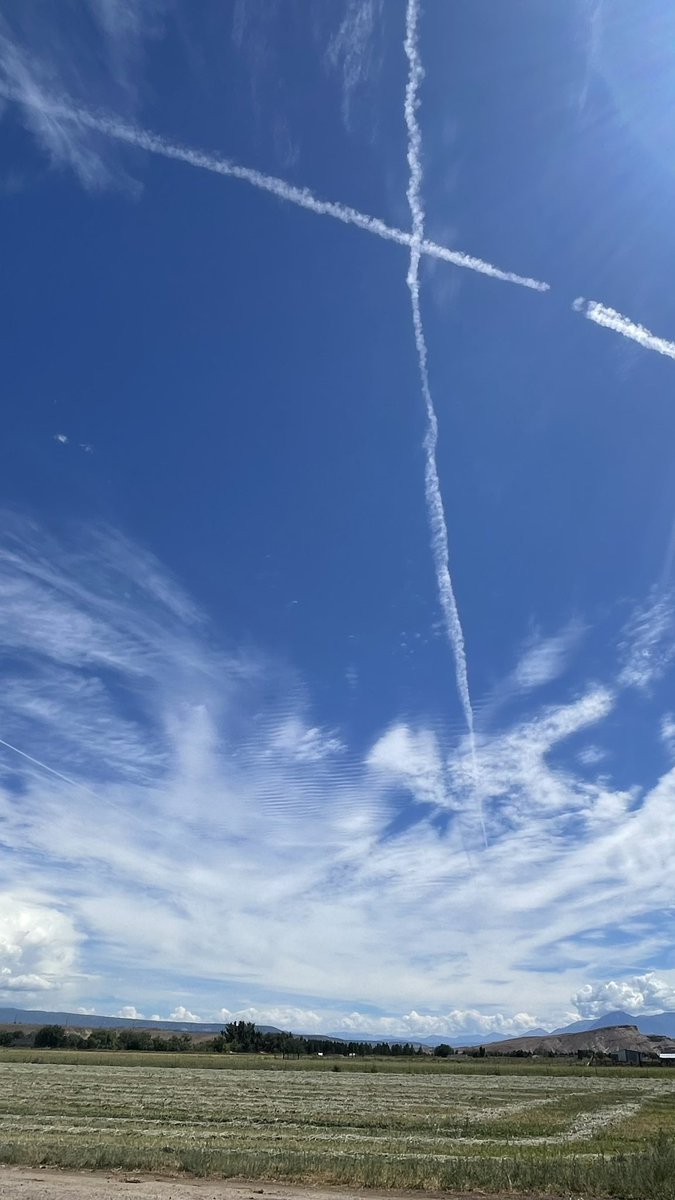 SacredValues's tweet photo. Beautiful day in Colorado minus the chemtrails and the giant X in the sky. Happy prep day everyone. https://t.co/sttsjz0S79