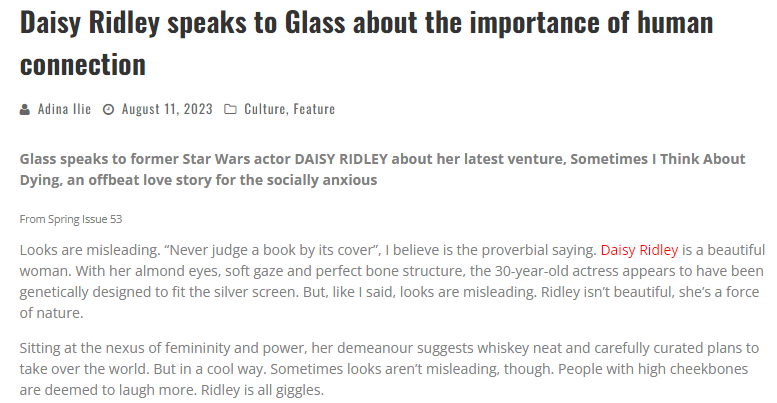 Scavenger_Jakku's tweet photo. @glassmagazine #DaisyRidley #GlassMagazine https://t.co/W9exSTyq4Y