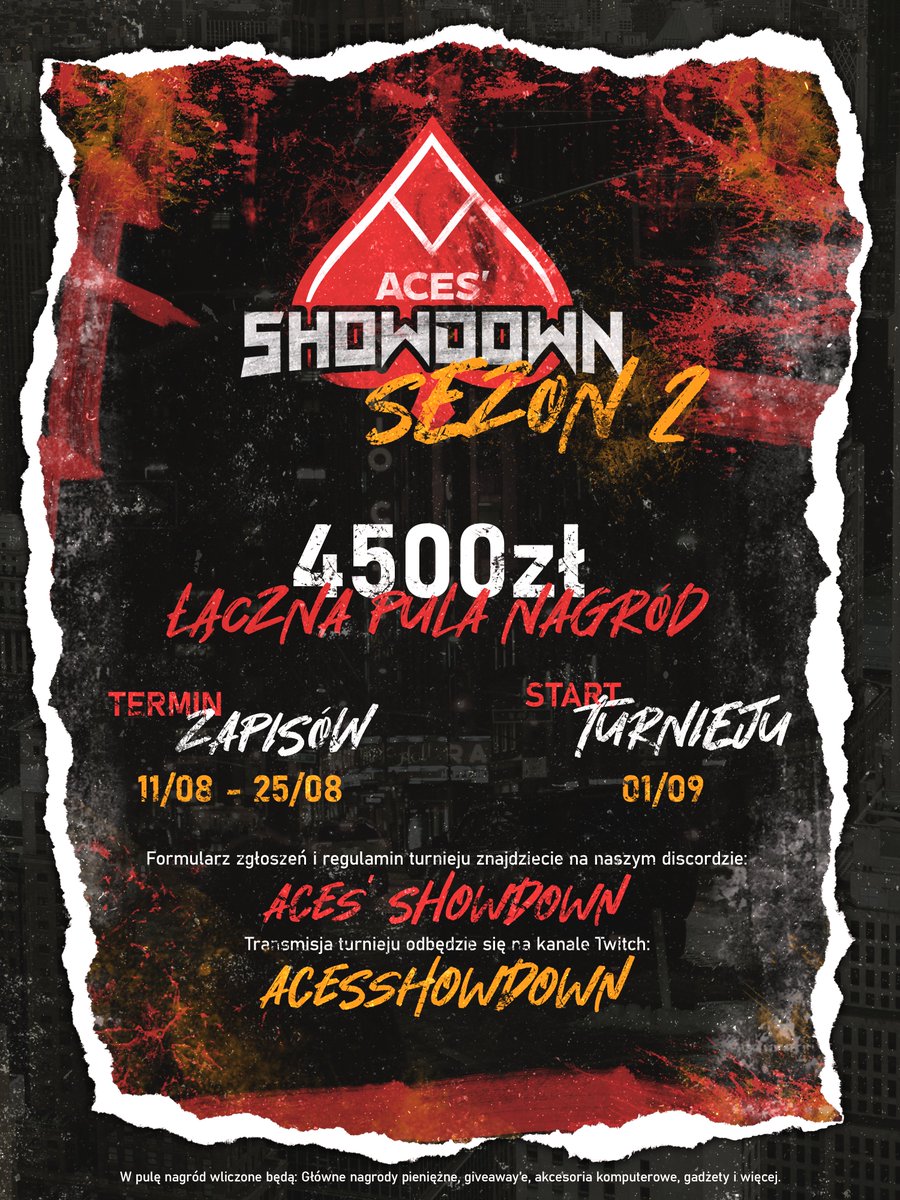 AcesShowdown's tweet photo. ACES' SHOWDOWN SEZON 2 ❗️
Wracamy do Was po długiej przerwie ze zdwojoną siłą! Zaczynamy 1 września. 
🎁 Łączna pula nagród: 4500zł 
📝 Zapisz drużynę już teraz, czas do 25/08: https://t.co/0kGZX8WB4l
🎲 Losowanie grup: 27/08 
Więcej niezbędnych informacji: https://t.co/ITpCBCZfL4
#Overwatch2 #turniej