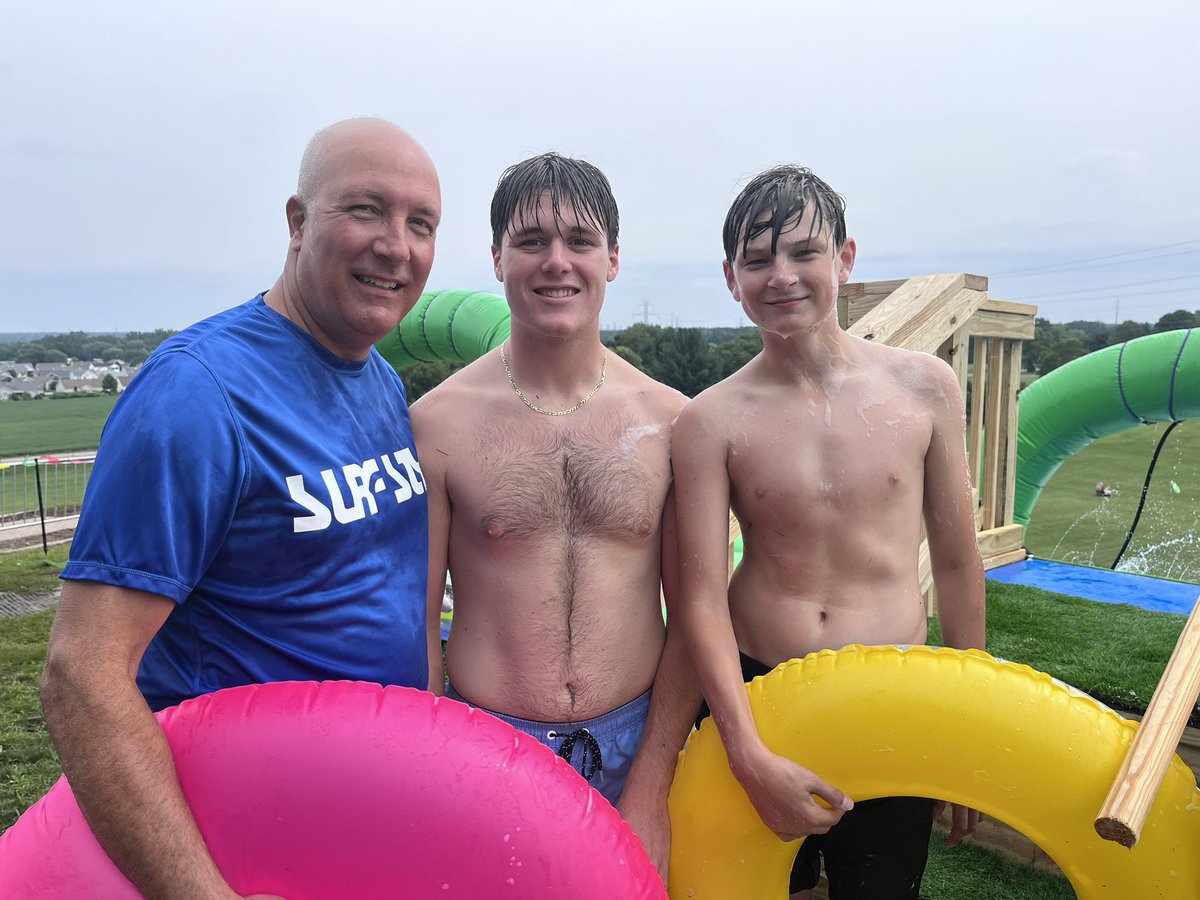 One of the things I love best about my job is getting to be a kid from time to time. Spent time today with Mishawaka HS football team at Slide the Hill. We had a blast!  Thanks to Coach Kinder &amp; the team for taking me back to my youth. Great kids, all. Love this team. Go Cavemen!