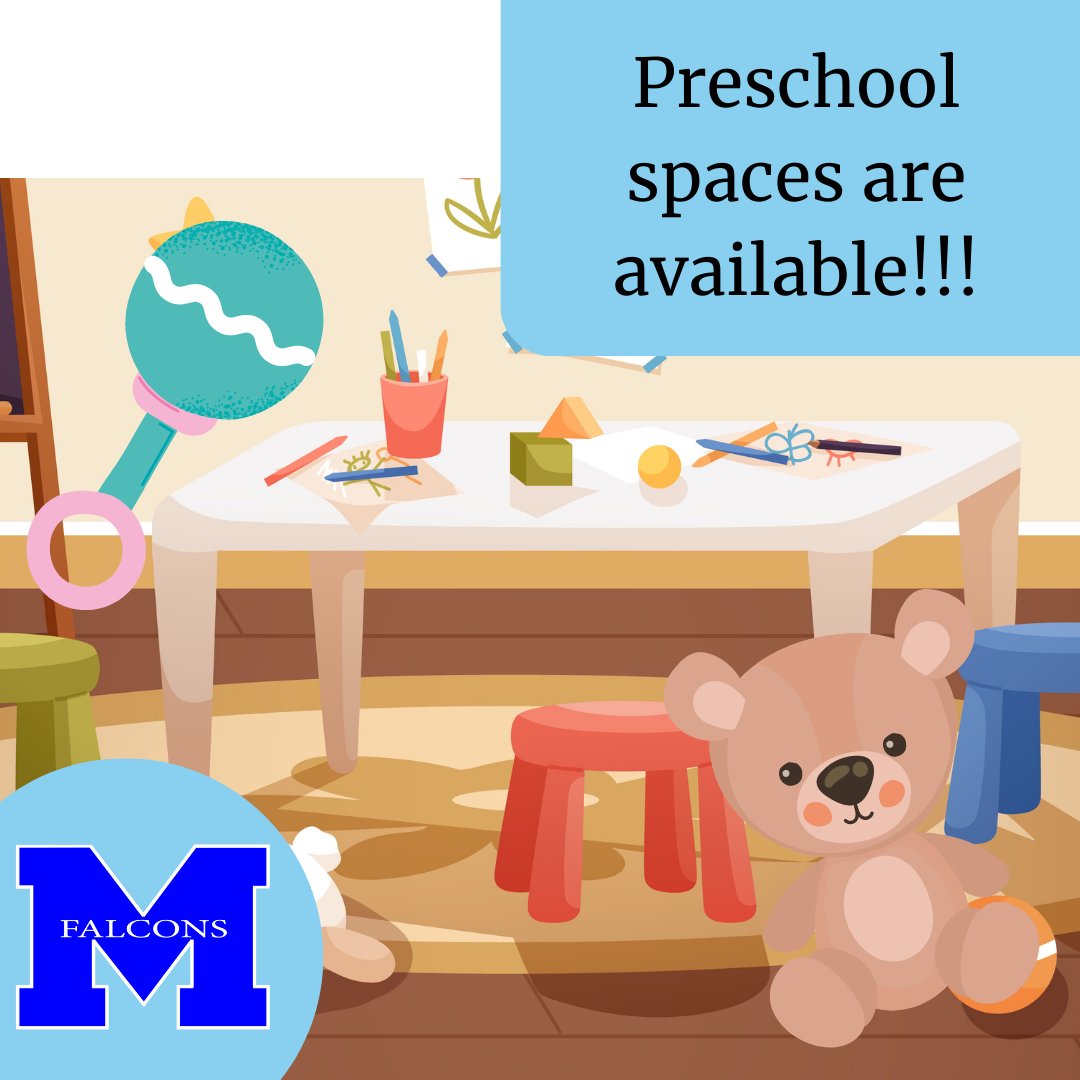 We still have a few spaces in our free preschool (Age 3) part-day program for SY 23-24. Please contact Principal O'Brien if you know of a Mashpee family interested.

#Mashpee #WeareMashpee#23BackMPS #KCC #MashpeePublicSchools #Community