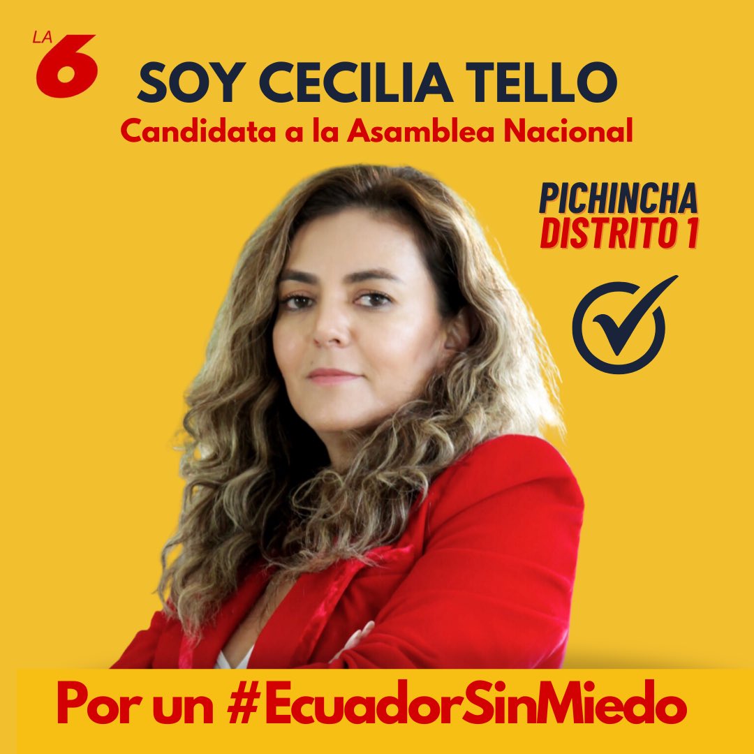 CeciTelloL's tweet photo. La política es un camino de retos al que entré con la convicción de trabajar por la gente. 

Quiero trabajar para reducir el déficit de vivienda en el #Ecuador y que no vivamos con más miedo.

Conoce hoy un poco sobre mi… https://t.co/hkNlOlf4FW
