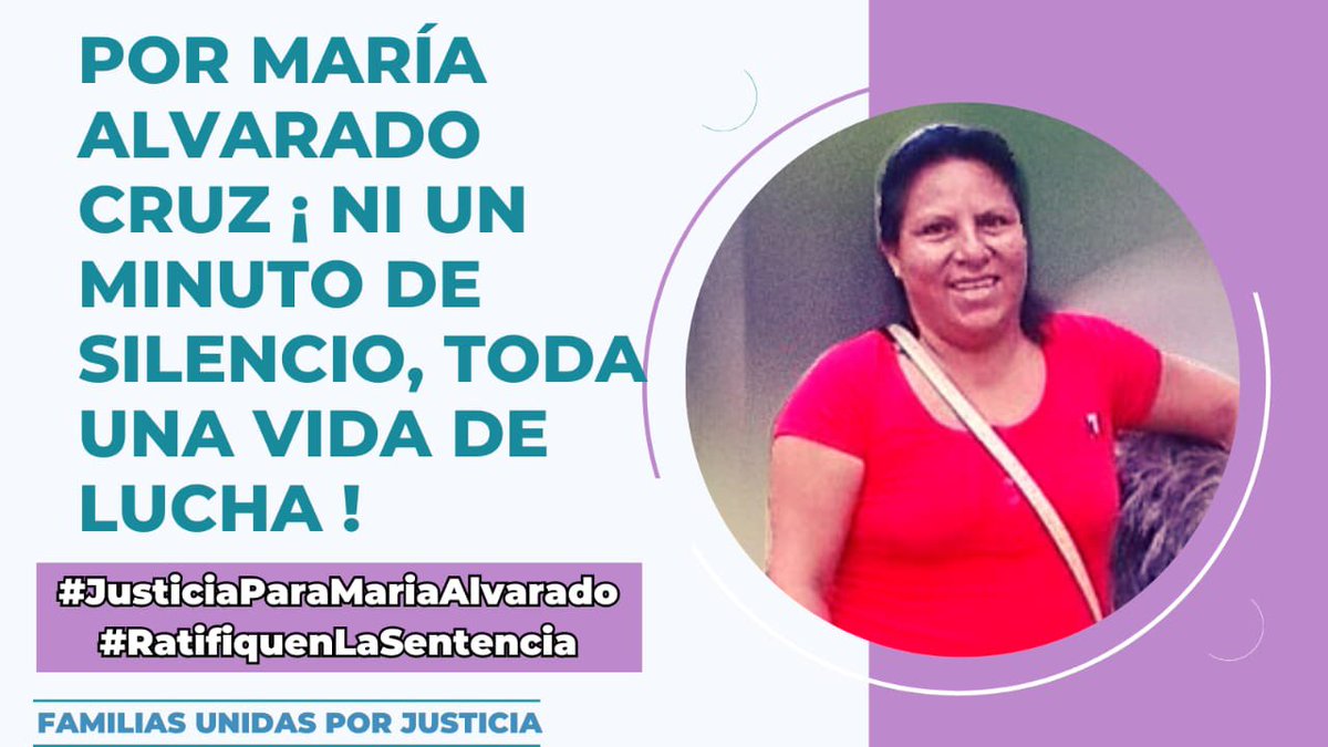 Edson Tapullima (@ego1790) on Twitter photo #JusticiaParaMariaAlvarado
#RatifiquenLaSentencia queremos justicia para María, que ratifiquen la sentencia <a href="/FamiliasNi/">Familias Unidas Por Justicia</a> <a href="/CorteSanMartin/">Corte de San Martin</a> <a href="/Poder_Judicial_/">Poder Judicial Perú</a> #JusticiaParaMariaAlvarado
#RatifiquenLaSentencia queremos justicia para María, que ratifiquen la sentencia <a href="/FamiliasNi/">Familias Unidas Por Justicia</a> <a href="/CorteSanMartin/">Corte de San Martin</a> <a href="/Poder_Judicial_/">Poder Judicial Perú</a>