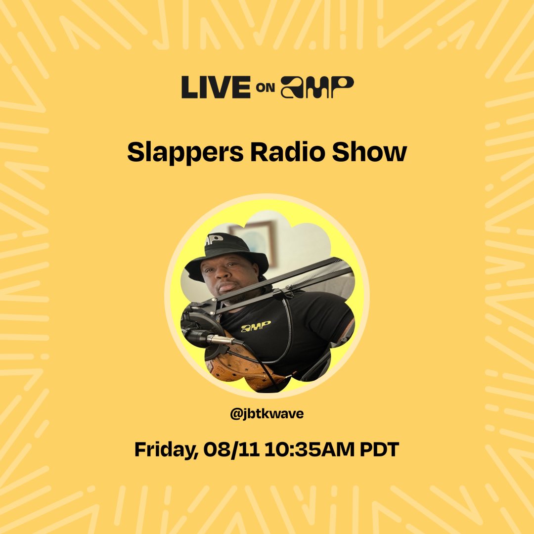 jaybizzleking's tweet photo. My Amp show, Slappers Radio Show, is live. Don't miss it! Tune in!
https://t.co/Oml4An2GyQ https://t.co/xEDejjBpe8