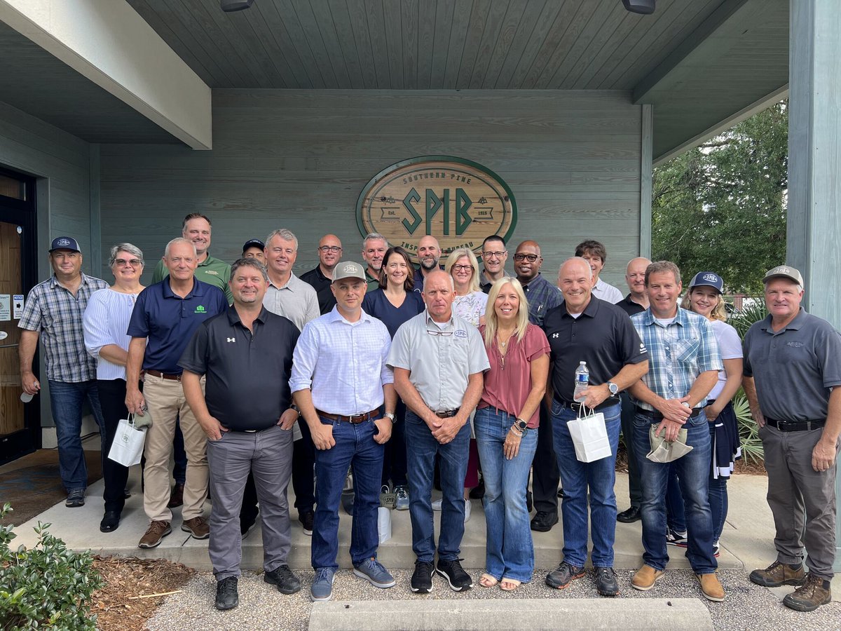 SPIB_FL's tweet photo. The SPIB team was honored to host West Fraser for an educational tour. West Fraser is the largest softwood lumber producer in the world. SPIB is proud to provide services to thirteen of their U.S. sawmills. https://t.co/asESVVLEur