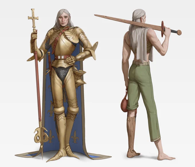 Lady Athri of West TeresKnown as the Gilded Hawk of Teres, she would serve as the leader of the King's Guard from 1453 until 1461. Later leading the first expedition into the Great Abyss, seeking the remains of the fallen god Mitrosh. (1/2) 
