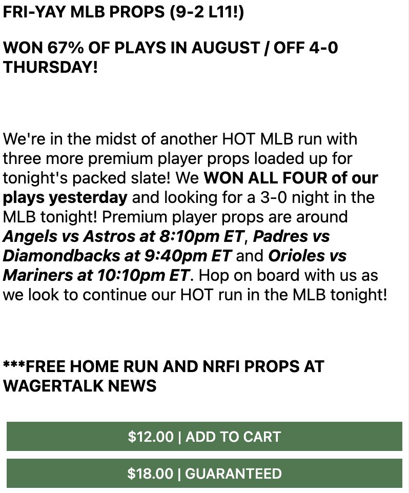 sportsmemo's tweet image. ⚾️ 🔥 @PropHubPicks went 4-0 yesterday winning over 12 units in August so far with their #MLB #PlayerPropBets heading into today's action! Get their 3-pack of MLB #PlayerProps below as they look to continue their hot run 🤑 #MLBPicks #mlbbets

👉 sm.buzz/3s57Q26