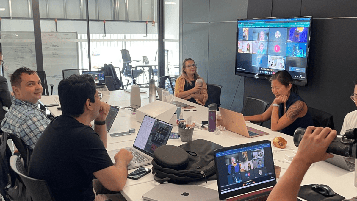 aimsioinc's tweet photo. Reunion time! 🎉 Yesterday, our Vancouver, Calgary, and Toronto teams powered up for an incredible day of collaboration. Here's a snapshot of our fantastic Calgary crew, gathered at the vibrant Platform space. #Teamwork #InPersonMeetup #AimsioCalgary #PlatformCalgary🌟👏 https://t.co/6S8RnsZLIg