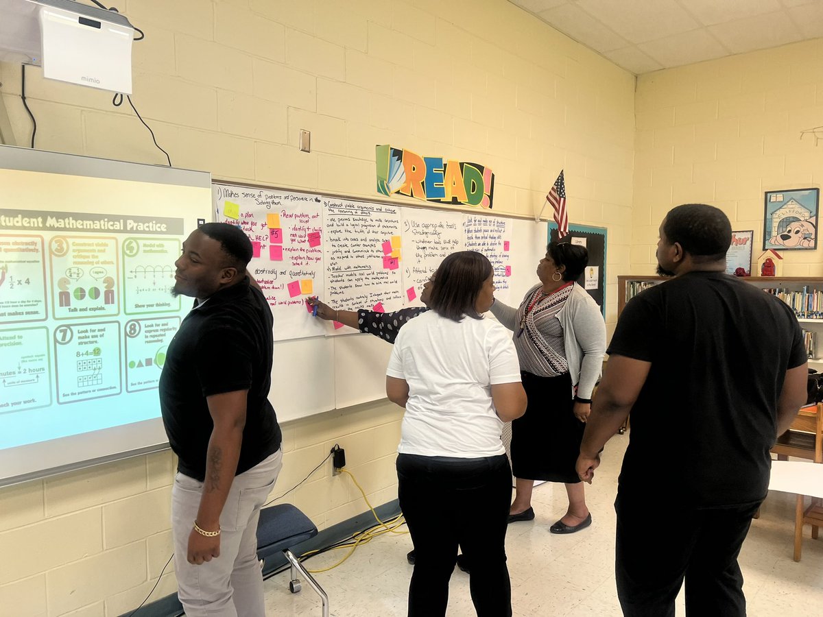 UofARIC's tweet photo. @AMSTI_UA_UWA and ASIM have supported Sumter County math, science, and special education teachers this week as they prepare for a new school year! Lots of thinking and planning on those post-it’s! @AMSTI4all @Alsim4all @MarcyBurroughs https://t.co/1A96skLj0v