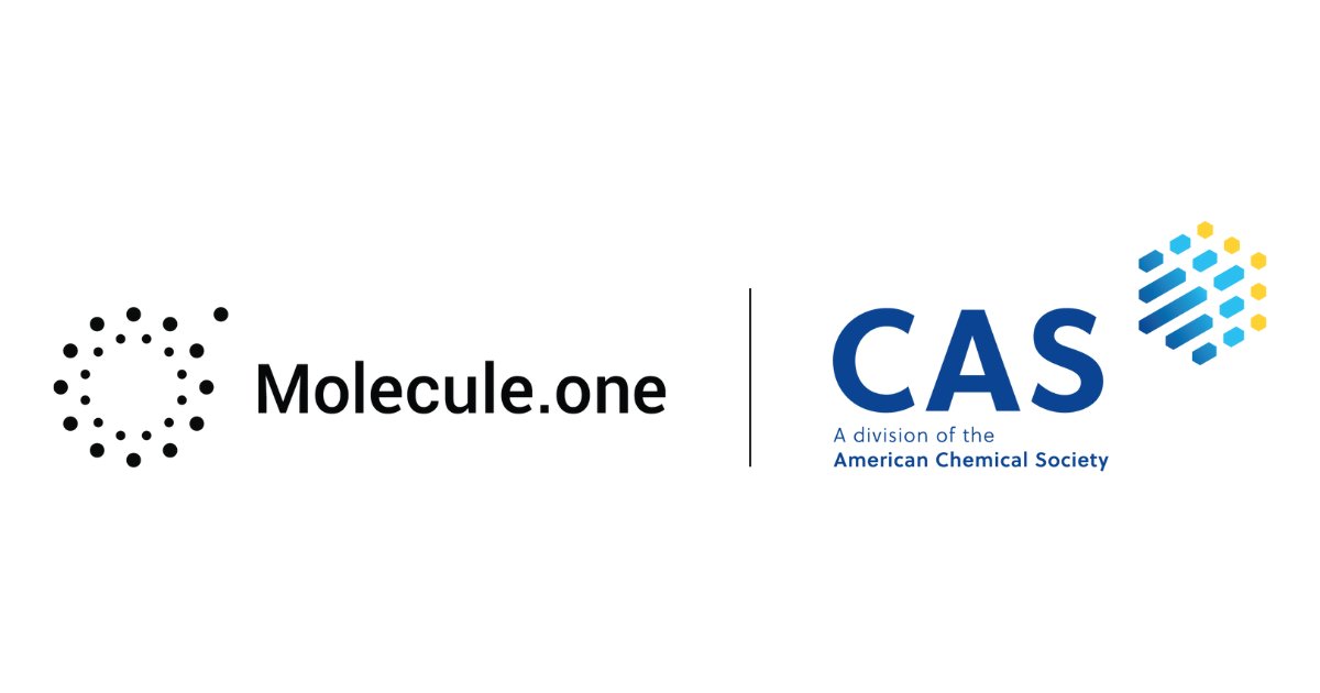 CAS and @MoleculeOne have established a strategic collaboration combining @MoleculeOne’s proprietary generative deep learning models and CAS' chemical content collection to develop AI-based solutions for efficient chemical synthesis planning. ow.ly/B9V250PxM53