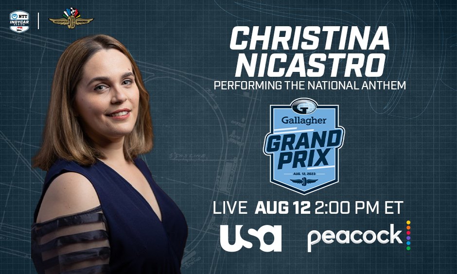 You've seen her on our stage with Pops, and now her incredible voice will lead us into racing!

Christina Nicastro, an American soprano will perform the National Anthem on our behalf prior to the start of tomorrow's Gallagher GP.

Be sure to tune in 🏎️ 🎶

#INDYSYMPHONY
