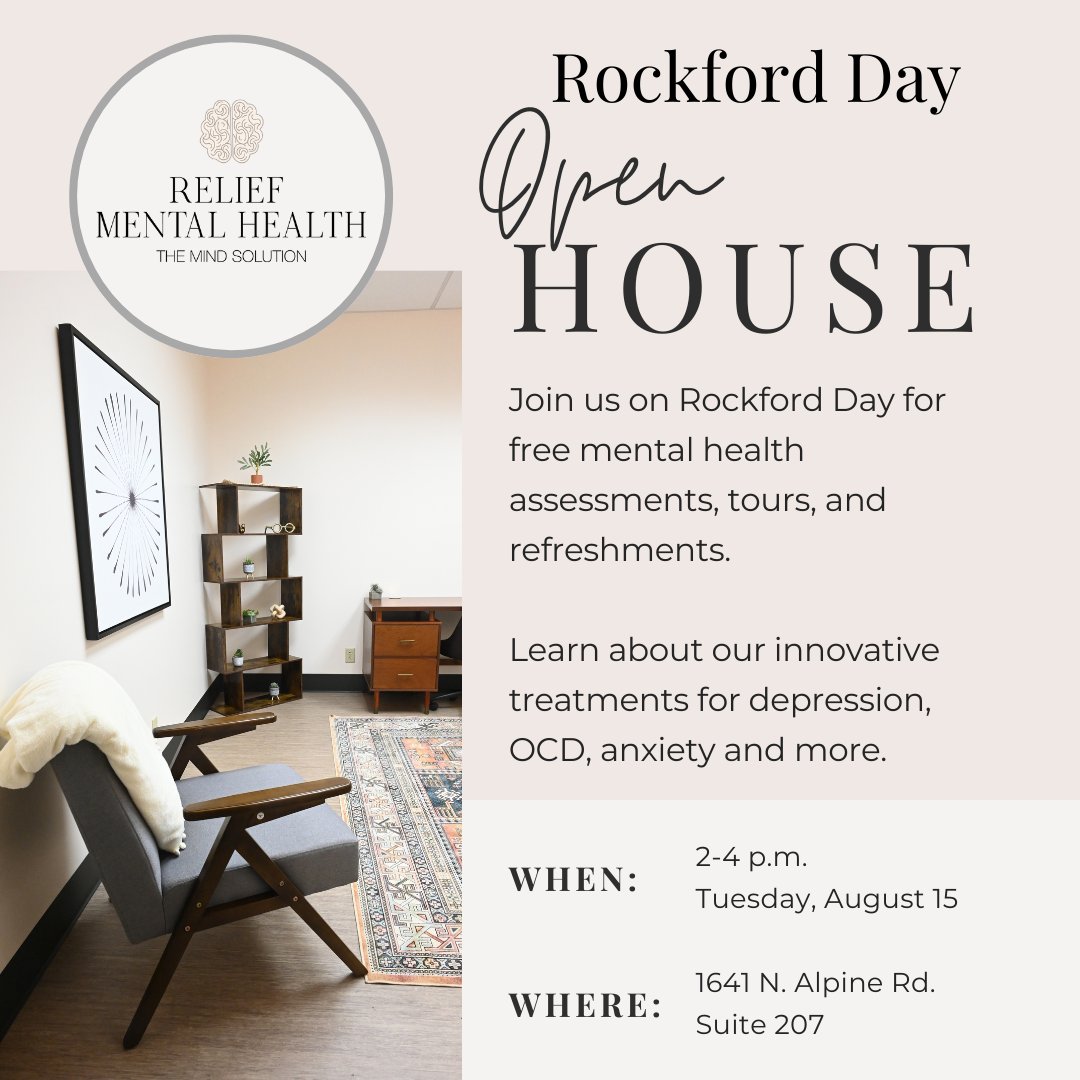 Held annually on August 15, #RockfordDay showcases the people, places and things that make #RockfordIL great w/fun and interactive experiences throughout the city. Relief is joining in the celebration by offering free #mentalhealth assessments, tours and refreshments. @gorockford