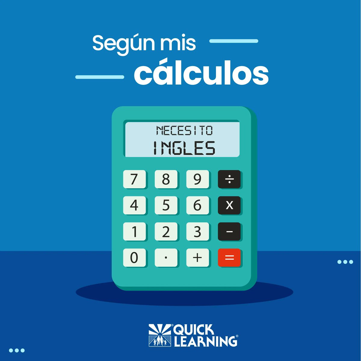 QuickLearning's tweet image. ¿Obtuviste el mismo resultado? 🧮😅 ¡No lo pienses más!, todos necesitamos una buena dosis de Inglés.  😃 #english #quicklearning