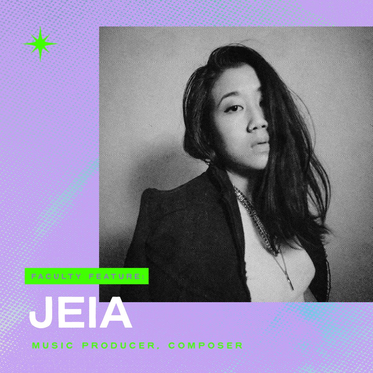 arcprogrambc's tweet image. Welcome to Faculty member, Jeia! 🌠 

Driven by her intuitive approach in music production, she believes in creating a safe space for artists and creators to express themselves freely while helping to bring their vision to life.