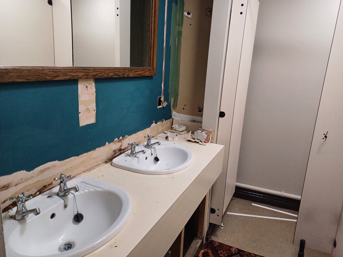 NewInnCononley's tweet photo. Toilets getting a bit of a spruce up. #newinn #cononley #pub https://t.co/4r8OxvecCr