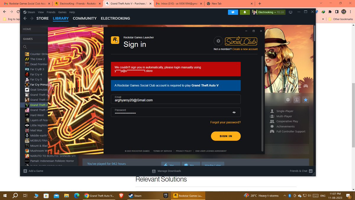 ElectrooKing's tweet photo. @RockstarSupport  I don't know what just happend. i didn't plated for a month i guess. but when i tried to play it saying this. please help. i had played more than 900 hours. and suddenly it showing this. please check the screenshots for details. please help https://t.co/cwdbCnyIXo