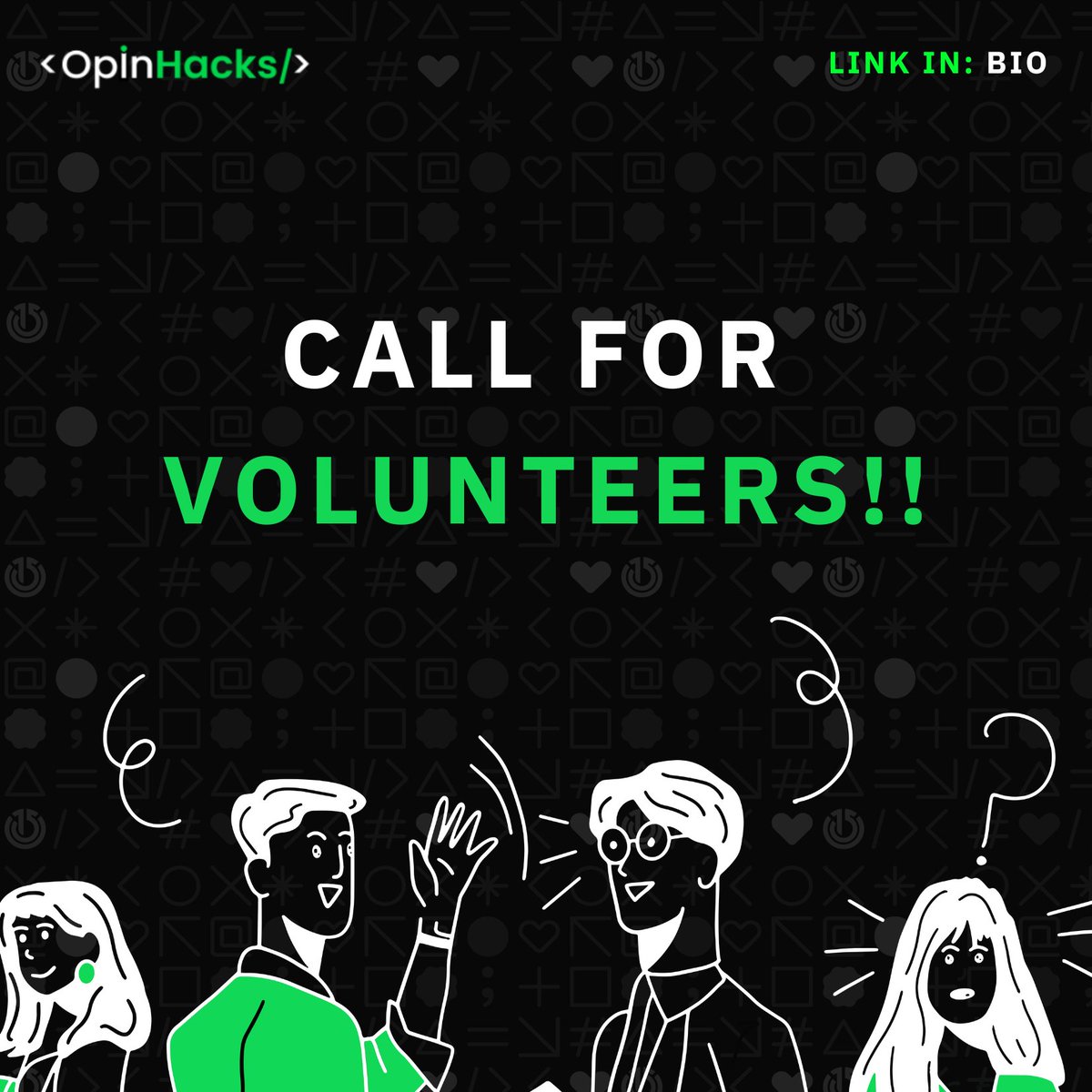 Want to contribute to CG's biggest 36hour hackathon!!?

OpinHack's ship is setting sail, and we need a crew as cool as a cucumber in a data desert! 👩‍💻

Fill out the form, and let's organize a hackathon like never before!
Form link: forms.gle/ax9eqBYFUq1MRw…

Last date: 20/08/2023‼️