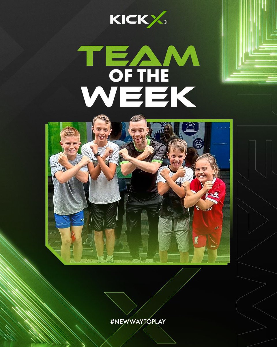 kickxfootball's tweet photo. After another great seven days at KickX Arena, introducing our #TeamOfTheWeek! π
Fancy trying out #Padbol and #Panna yourself? Bookings are available on our website! π€©
#NewWayToPlay | #JoinTheFootballEvolution | #Addlestone https://t.co/Aq9iS4KrW5