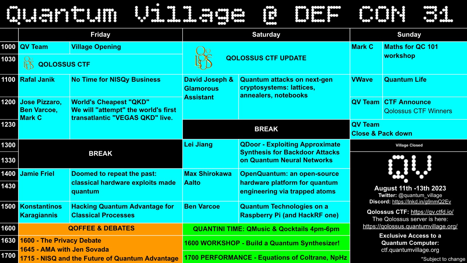 Defcon Schedule 2024 validité carte identité