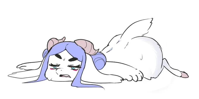 Sheep is laying on a floor   #oc