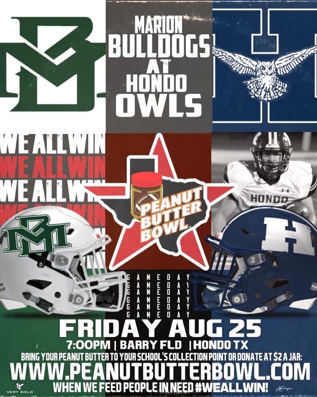 Marion_Bulldogs's tweet photo. 🏈2023 Peanut Butter Bowl is Friday, August 25th! #WeAllWin #Donate 
You can start donating any jar of peanut butter starting today! Bring it by the field house or front office! 
https://t.co/dzyIWKkeJm @MarionHsTx 
@MarionTx_FB @misdbulldogway https://t.co/yPGrlxRUjp