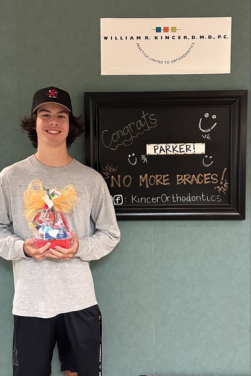 We were excited for Parker to (finally) get his braces off! #KincerOrthodontics #ByeByeBraces