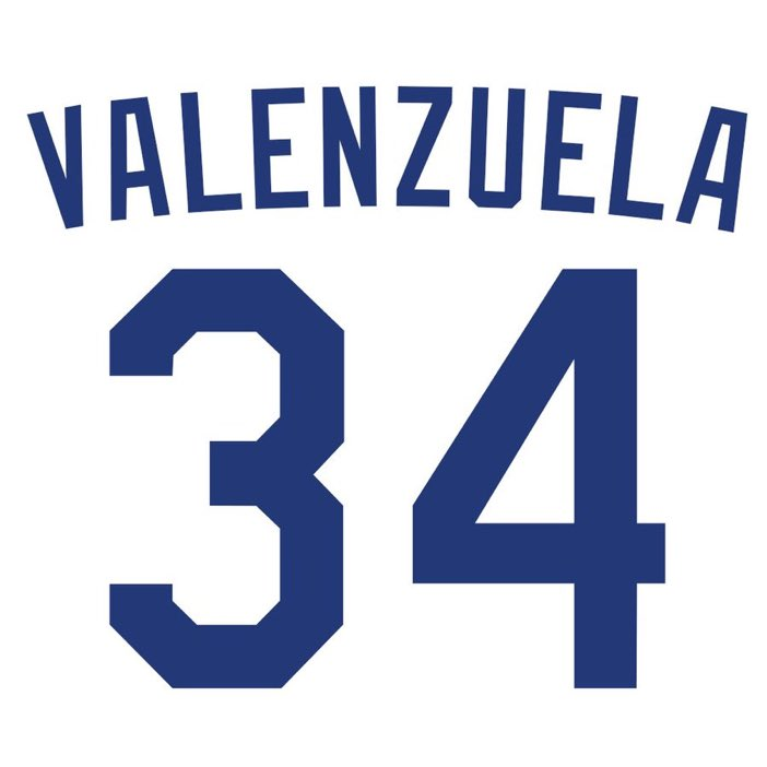 MLB Jersey Numbers on X: Tonight, the #Dodgers will retire number 34 for  LHP Fernando Valenzuela.  / X