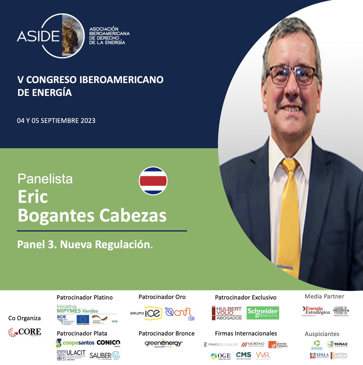 AsociacionIbero's tweet photo. Presentamos a nuestros expositores del Panel #3: "Nueva Regulación" de nuestro #CongresoASIDE Inscripciones abiertas en: https://t.co/KdMU5M767L
@CrAresep @CRMinae @BCIE_Org @KfW_int @UEenCostaRica @energia1234 https://t.co/APybL5xjTO