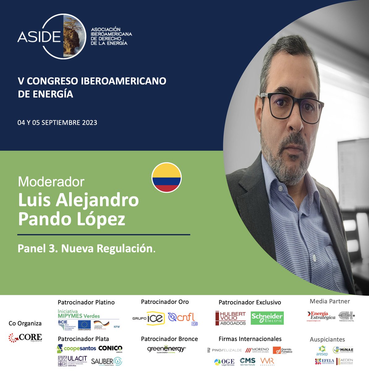 AsociacionIbero's tweet photo. Presentamos a nuestros expositores del Panel #3: "Nueva Regulación" de nuestro #CongresoASIDE Inscripciones abiertas en: https://t.co/KdMU5M767L
@CrAresep @CRMinae @BCIE_Org @KfW_int @UEenCostaRica @energia1234 https://t.co/APybL5xjTO