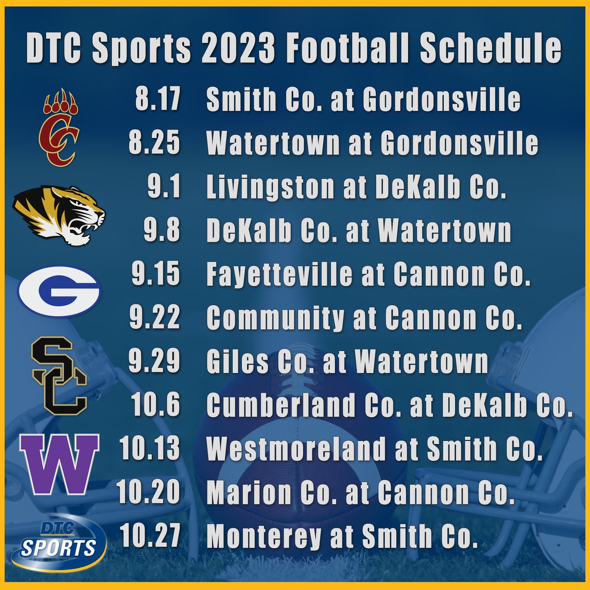 DTC3TV's tweet photo. Get ready football fans! 🏈 Our annual high school football coverage kicks off this week. Don't miss a moment of the action. Tune into DTC3 each week for Football Game Night all season long and support your local teams! #highschoolfootball #kickoff2023 https://t.co/P4nSjNnsS7